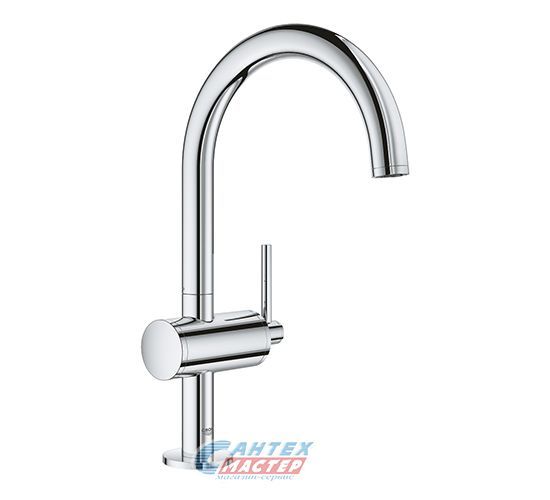 Смеситель для раковины Grohe Atrio New однорычажный, излив длинный, длина 166 мм, керамический, латунь, цвет хром, без донного клапана