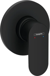 Смеситель для душа Hansgrohe Rebris S однорычажный, скрытого монтажа, Ø 11 см, керамический, настенный/встраиваемый, круглый, без излива, без шланга/лейки, латунь, цвет матовый черный