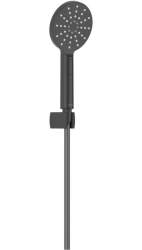 Душевой гарнитур Aquatek Оберон комплект: ручной душ/шланг для душа/держатель для душа, пластик, цвет матовый черный, наружного монтажа, настенный, для душа/ванной