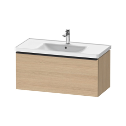 Тумба под раковину Duravit D-Neo, 98,4х45,2х44 см, подвесная, 1 выдвижной ящик, ДСП, цвет: натуральный дуб, шкафчик навесной, прямоугольная, правая/левая, в ванную комнату