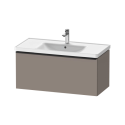 Тумба под раковину Duravit D-Neo, 98,4х45,2х44 см, подвесная, 1 выдвижной ящик, ДСП, цвет: базальт, шкафчик навесной, прямоугольная, правая/левая, в ванную комнату