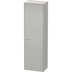 Пенал Duravit Brioso R, 52x36x177 см, подвесной, (правый), с дверцей, с полкой, со стеклянными полками, цвет: бетонно-серый/хром, в ванную комнату