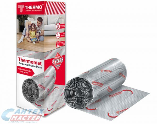 Теплый пол (мат) Thermo Thermomat TVK-130 LP, 10 м2, L-24 м, 1560 Вт, электрический