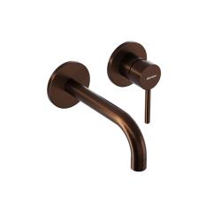 Смеситель для раковины/умывальника Damixa Scandinavian Pure, встраиваемый, однорычажный, неповоротный, керамический, длина излива 181 мм, латунь, цвет розовое золото