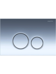 Кнопка смыва Aquatek Pneumo S прямоугольная, цвет хром ободок хром, пластик, клавиша управления (клавиши круглые) для сливного бачка, инсталляции унитаза, двойная, пневматическая, панель, размер 245х165х14 мм