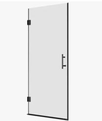 Душевая дверь RGW Hotel, 90х195 см, стекло сатинат/профиль черный, в нишу, универсальная, закаленное стекло сатинат 8 мм, распашная, профиль черный