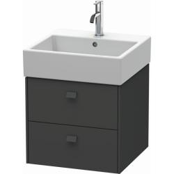 Тумба/шкафчик для консоли/столешницы Duravit Brioso под раковину 32х48х44,2 см, подвесная, ДСП, цвет: графит матовый, 2 выдвижных ящика, прямоугольная