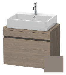 Тумба/шкафчик для консоли/столешницы Duravit DuraStyle под раковину 60х54,8х51,2 см, подвесная, ДСП, цвет: дуб терра/базальт, 1 выдвижной ящик, прямоугольная