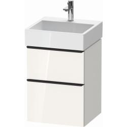 Тумба под раковину Duravit D-Neo, 58,4х44,2х62,5 см, подвесная, 2 выдвижных ящика, ДСП, цвет: белый глянец, шкафчик навесной, прямоугольная, правая/левая, в ванную комнату