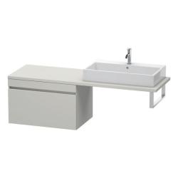 Тумба/шкафчик для консоли/столешницы Duravit DuraStyle под раковину 70х54,8х51,2 см, подвесная, ДСП, цвет: бетонно-серый, 1 выдвижной ящик, прямоугольная