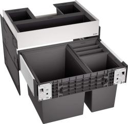 Система сортировки отходов BLANCO SELECT II XL 60/3 Orga 45х52,6х45,8 прямоугольная, пластик, три контейнера, цвет черный, рама из окрашенной гальванизированной стали, в кухонную тумбу, выдвижная