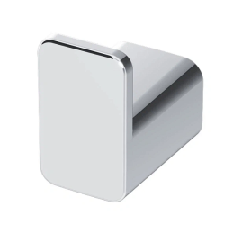 Крючок одинарный AM.PM Func, настенный, форма прямоугольная, металлический, для полотенец в ванную/туалет/душевую кабину, цвет хром