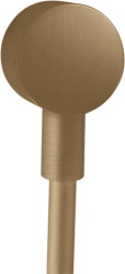 Шланговое подсоединение Axor Starck Fixfit, размер 6х6 см, цвет шлифованная бронза, круглое, настенное, латунное, с клапаном обратного тока, подключение для душевого шланга