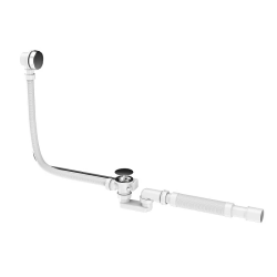 Слив-перелив AM.PM для ванны, готовый набор, с гофрой, нержавеющая сталь/пластик, цвет хром, полуавтоматический, к ваннам