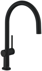 Смеситель для кухни/мойки Hansgrohe Talis M54, 220 1jet, однорычажный, керамический, с поворотным изливом, длина 22,2 см, латунь, цвет матовый черный