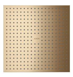 Верхний душ AXOR ShowerSolutions 300/300 2jet, потолочный/скрытый монтаж, квадратный, с 2 режимами, размер 30х30 см, металлический, цвет: шлифованная бронза, для душа/ванной