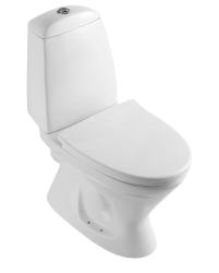 Унитаз-компакт Azario AZ-2037-P 690х345х810 белый, горизонтальный, (в стену) выпуск, напольный, с быстросъемным сиденьем микролифт
