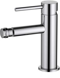 Смеситель для биде Aquatek Европа однорычажный, керамический картридж, поворотный излив, длина 130 мм, латунь, цвет хром, без шланга/лейки