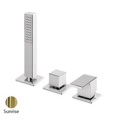 Смеситель для ванны/душа Cezares Porta, на борт ванны, однорычажный, неповоротный, без излива, керамический, латунь, цвет Sunrise