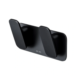 Крючок AM.PM Inspire V2.0, двойной, настенный, сплав металлов, форма прямоугольная, для полотенец в ванную/туалет/душевую кабину, цвет черный матовый