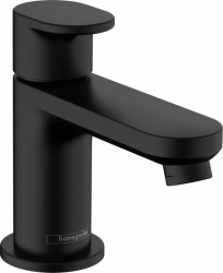 Смеситель для раковины Hansgrohe Vernis Blend 70, для холодной воды, одновентильный, фиксированный излив, длина излива 9,3 см, керамический, латунь, цвет матовый черный, без донного клапана Смеситель для раковины Hansgrohe Vernis Blend 70, для холодной воды, одновентильный, фиксированный излив, длина излива 9,3 см, керамический, латунь, цвет матовый черный, без донного клапана