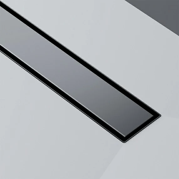 Душевой трап (лоток) AM.PM MasterFlow 600 мм комбинированный затвор с черной матовой решеткой, под плитку, выходная труба 40/50 мм, линейный