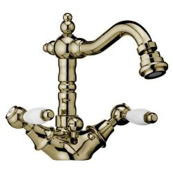 Смеситель для биде Webert Dorian, для унитаза/биде, двухвентильный, поворотный, длина 150 мм, латунь, цвет бронза