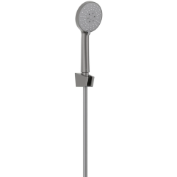 Душевой гарнитур Aquatek Бетта комплект: ручной душ/шланг для душа/держатель для душа, пластик, цвет оружейная сталь, наружного монтажа, настенный, для душа/ванной