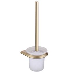 Ершик для унитаза ABBER Nord настенный, материал: нержавеющая сталь/стекло/пластик, для туалета/унитаза, ванную комнату/туалет, цвет матовое стекло/золото матовое AA1532G