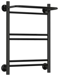 Полотенцесушитель Сунержа Стилье Версия-Н1 600х400, 5 (Полка+1+2+2) перекладин, водяной, нижнее подключение, цвет чёрный