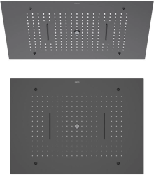 Верхний душ Aquatek AQ2083MB прямоугольный, 3 режима, размер 600х430 мм, нержавеющая сталь, цвет матовый черный, для душа/ванной, на потолок