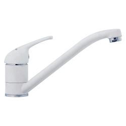 Смеситель для кухни/мойки TopZero, цвет Ice, однорычажный, с высоким/низким изливом, высота излива 157 см, из латуни/гранита