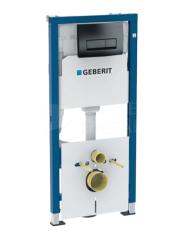 Инсталляция Geberit Duofix для подвесного унитаза, со смывным бачком Delta, смывная клавиша Delta50, черный глянцевый 458.128.DW.1