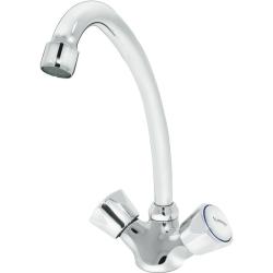 Смеситель для кухни/мойки Варион Н.П. Бета, двухвентильный, поворотный, кран-буксы, длина излива 190 мм, латунь, цвет хром