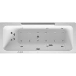Ванна Duravit DuraStyle 170х70 см гидромассажная, встраиваемая/пристенная, акриловая, цвет: белый, с ножками/сливом-переливом, без фронтальной панели, прямоугольная, с системой гидромассажа Combi-System P, c наклоном для спины слева, левая