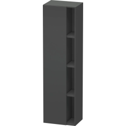 Пенал Duravit DuraStyle, 50x36x180 см, подвесной, (левый), с дверцей, с закрытыми/открытыми полками, цвет: графит матовый, в ванную комнату