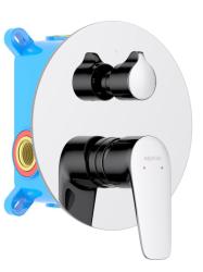 Смеситель для ванны/душа Aquatek Бетта настенный, однорычажный, встраиваемый, 2 режима, без излива, латунь, цвет хром Смеситель для ванны/душа Aquatek Бетта настенный, однорычажный, встраиваемый, 2 режима, без излива, латунь, цвет хром