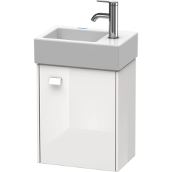Тумба под раковину Duravit Brioso, 36,4х23,9х44,2 см, подвесная, с распашной дверцей, ДСП, цвет: белый глянец, шкафчик навесной, прямоугольная, правая, в ванную комнату