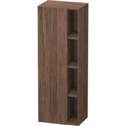 Пенал Duravit DuraStyle, 50x36x140 см, подвесной, (левый), с дверцей, с закрытыми/открытыми полками, цвет: орех темный, в ванную комнату