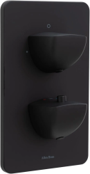 Смеситель для ванны/душа Allen Brau Infinity V.2 термостатический, встраиваемый, без излива, латунь, цвет черный матовый, 2 выхода