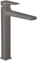 Смеситель для раковины Hansgrohe Metropol 260 однорычажный, фиксированный излив, длина 20,4 см, керамический, латунь, цвет шлифованный черный хром, со сливным клапаном Push-Open