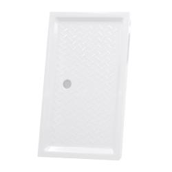 Душевой поддон RGW Ceramics CR, 72х90х6 см, прямоугольный, керамический, низкий, цвет: белый, с антискользящим покрытием, с бортиком, литой, литьевой, для душа