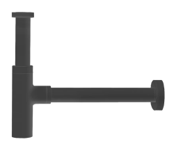 Сифон для умывальника Cezares Nautic бутылочный, без выпуска, с накидной гайкой 1 1/4" DN32 латунь, черный матовый