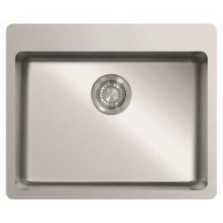 Мойка 500х600 см TopZero серия Micro, врезная, из нержавеющей стали, полированная, прямоугольная, отверстие под смеситель, слив-перелив, для кухни