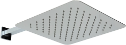 Верхний душ Allen Brau Infinity на подвижном шарнире, держатель 430 мм, квадратная форма, размер 300х300 мм, цвет хром, латунь, монтаж на стену