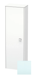 Пенал Duravit Brioso L, 42x24x133 см, подвесной, (левый), с дверцей, с полкой, со стеклянными полками, цвет: светло-голубой, в ванную комнату