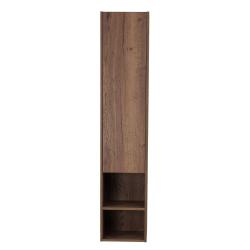 Пенал BelBagno Kraft, 33х30х160 см, подвесной, левый, 1 распашная дверь/1 открытая полка, механизм доводчика, цвет дуб табак, в ванную комнату