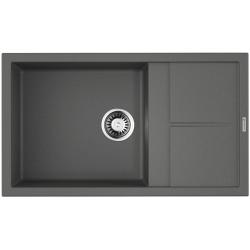 Мойка кухонная Omoikiri Sumi 86-PL, 50х86 см, врезная, из искусственного гранита (Tetogranit), прямоугольная, цвет платина, без отверстия под смеситель, с крылом, оборачиваемая, слив-перелив, врезная в столещницу, для кухни