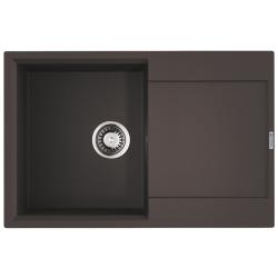 Мойка кухонная Omoikiri Daisen 78T-DC, 51х78 см, врезная, из искусственного гранита (Tetogranit), прямоугольная, цвет темный шоколад, без отверстия под смеситель, с крылом, оборачиваемая, слив-перелив, врезная в столещницу, для кухни