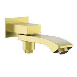 Излив Raglo R473.70.03, с функцией переключения, для ванны, длина 198 мм цвет сатин золотой, латунь, настенный, поворотный